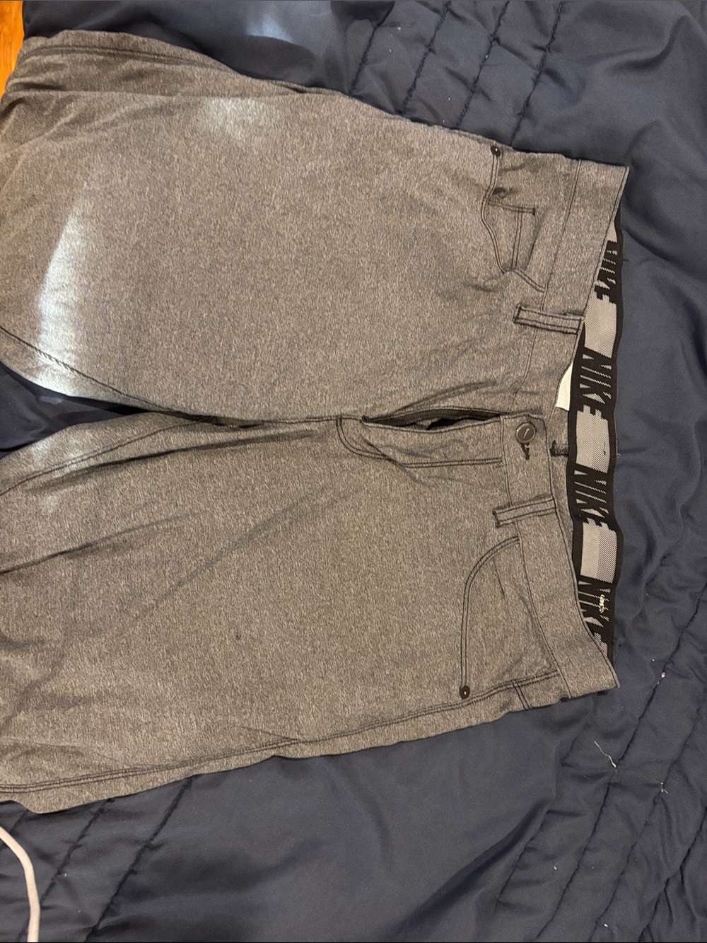 Nike Heather Gray Performance Pants with Branded Waistband